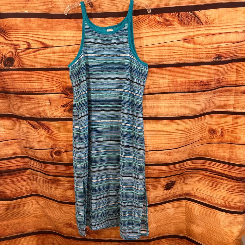 No Boundaries‎ Womens Strap Tank Top Blue Ombre Maxi Bodycon Dress Size XXXL